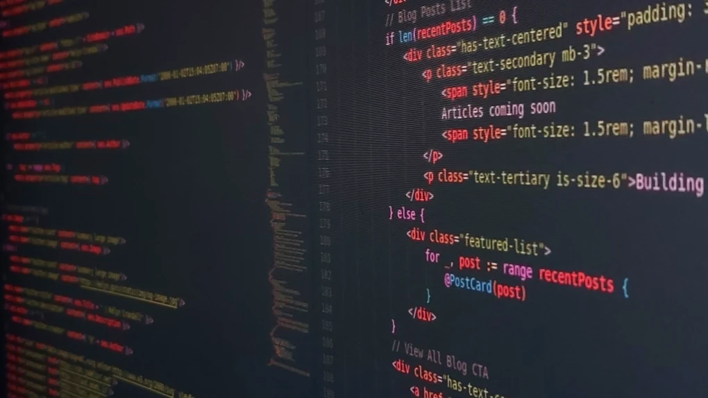 A screenshot of server side rendering code, using golang and templ