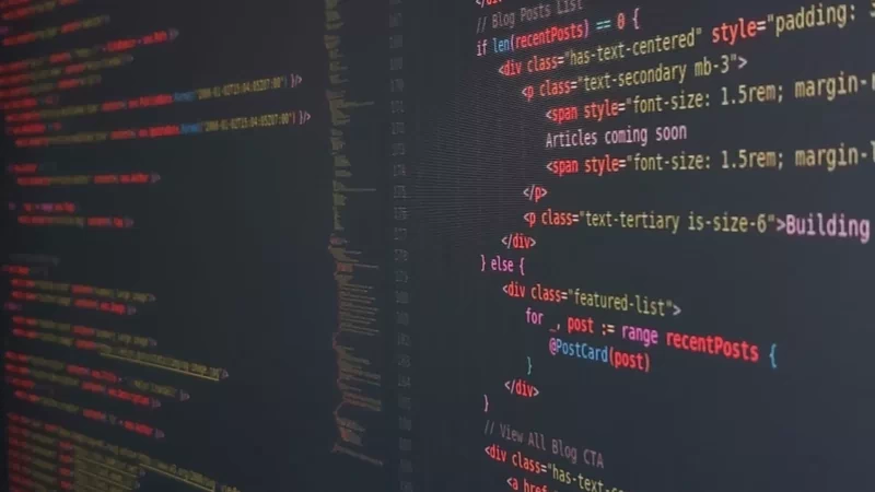 A screenshot of server side rendering code, using golang and templ