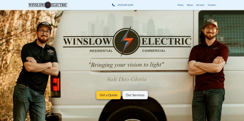 a preview of the Winslow Electric website